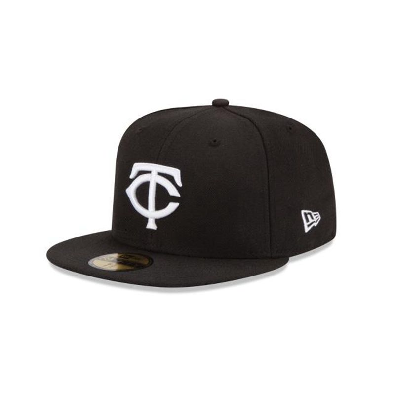 MLB Minnesota Twins 59Fifty Fitted (DCM8508) - Black New Era Caps